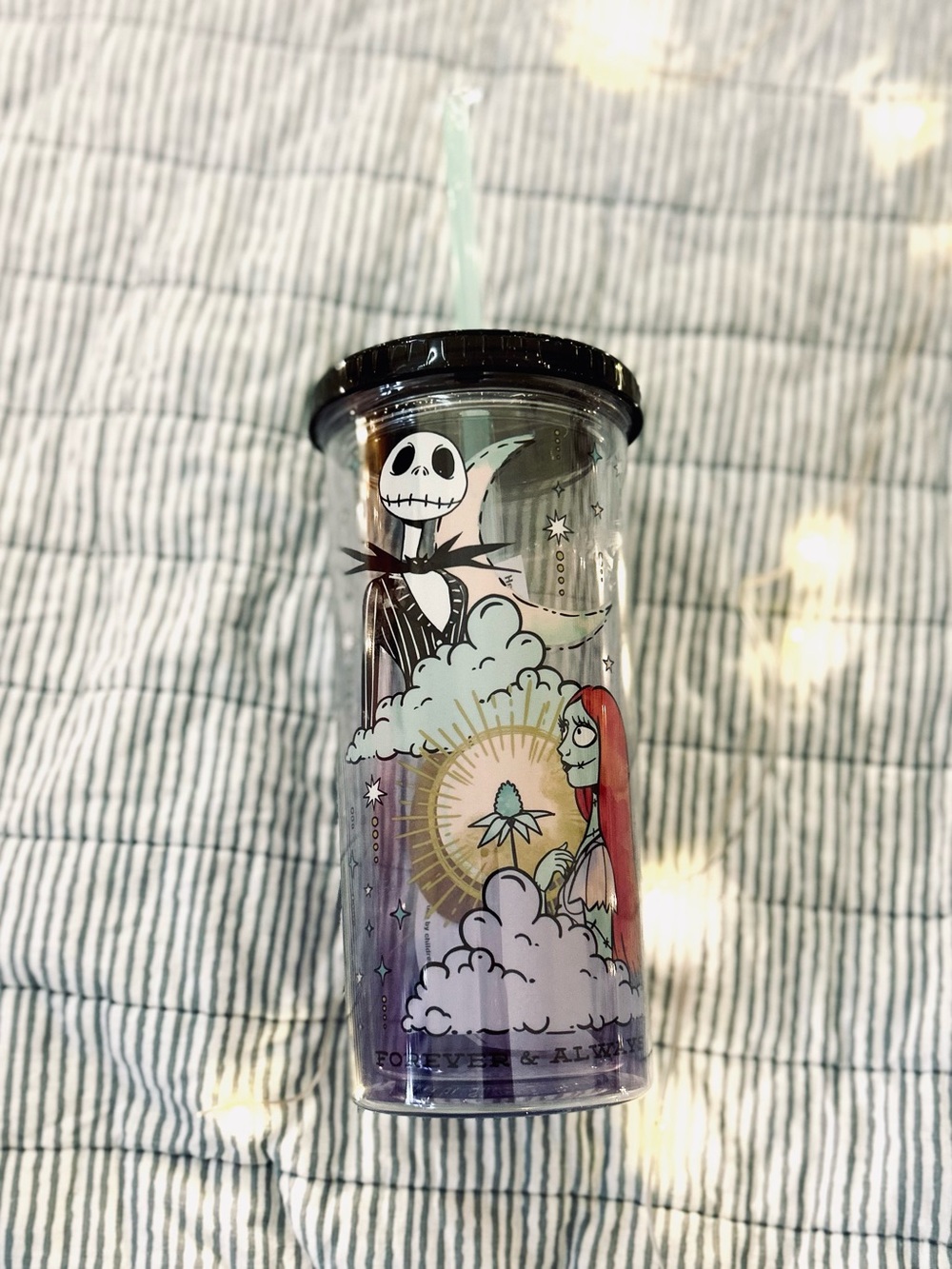 Nightmare Before Christmas Jack Skellington and Sally Travel Tumbler